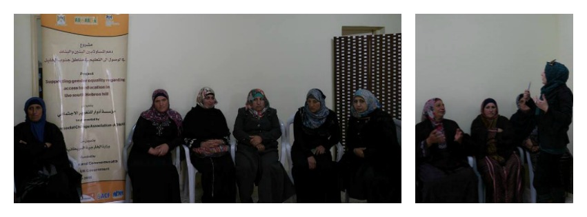  ADWAR finished the first phase of the project :”Supporting gender equality regarding access to education in the south Hebron hill”