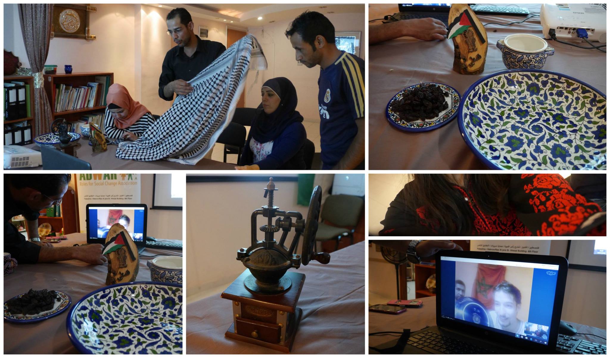  ADWAR Association represented by its Administrative Officer  Lama Qattush and ADWAR ‘s  volunteers held the second meeting over Skype within the project activities (Box of Culture) in partnership with the Moroccan association (Association Agir Ensemble)