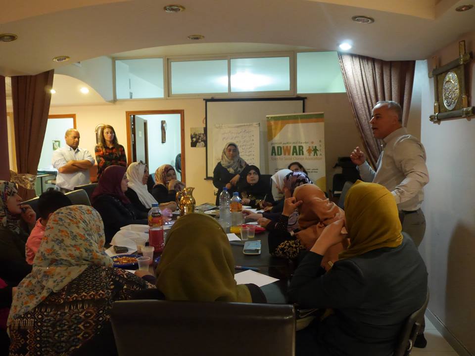  Roles for Social Chang Association (ADWAR) in partnership with Arab World For Research And Development (AWRAD) and Ma’an network held a meeting for women from Hebron