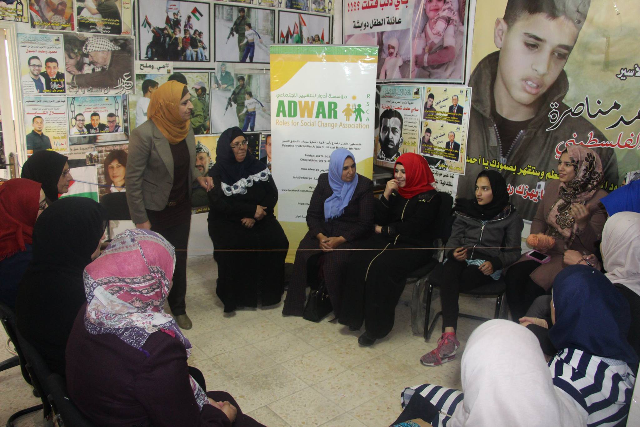  Roles for social Change Association – ADWAR- in partnership with Palestinian Society Prisoner’s Club and commissions of detainees and ex- detainees held a special meeting titled psychological and social support for women prisoners who suffer from gender-based violenc