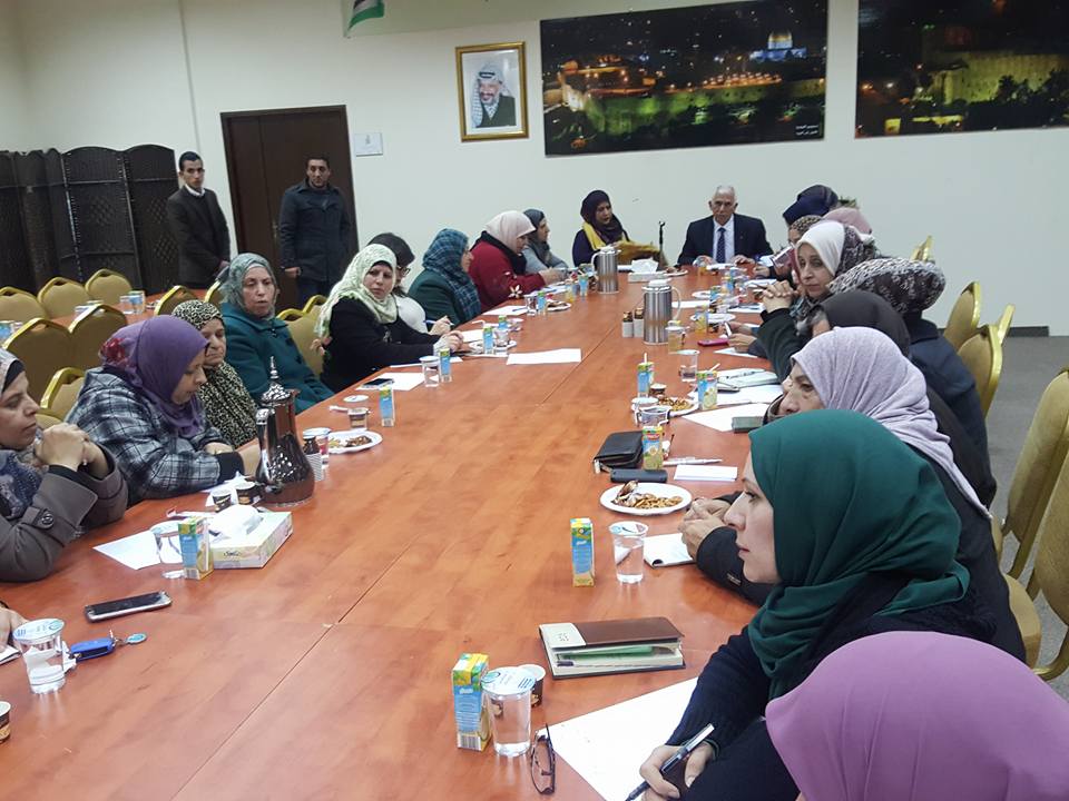  Roles Association participated in a meeting at Hebron government to discuss the importance of communication between government and women’s associations