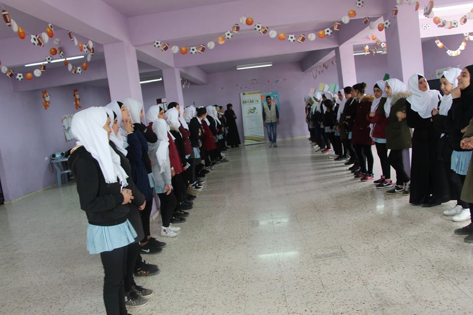  Roles for Social Change Association-ADWAR in cooperation with Hebron educational directorate, UNRWA- Hebron Girls Basic School, implemented the discharge activity within the social program of ADWAR