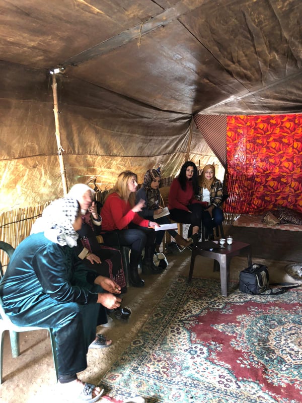  A dialogue session between the Women’s Protection Committee in Ibziq and the influential men in the gathering