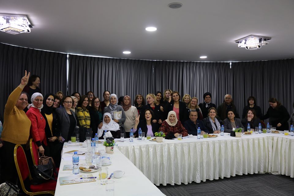  Welcoming a delegation of the Tunisian feminist movement in Palestine