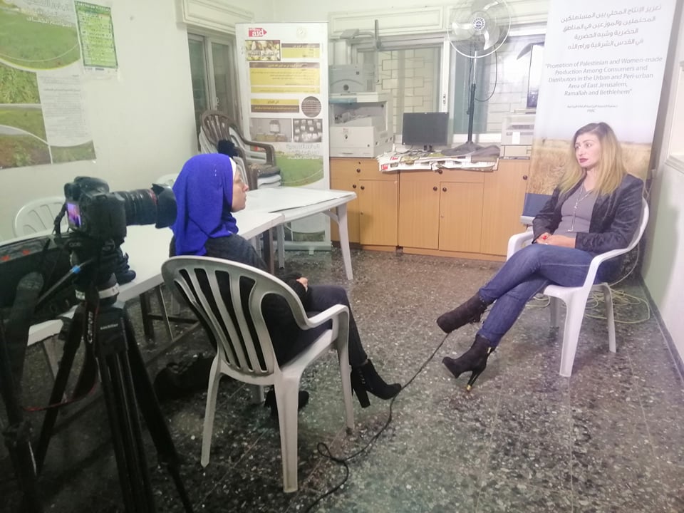  A special interview with Al-Quds Educational TV with the Ministry of Women Affairs staff