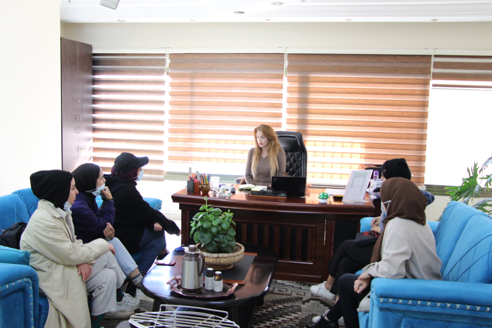  ADWAR meets a group of young women from the Palestinian Center