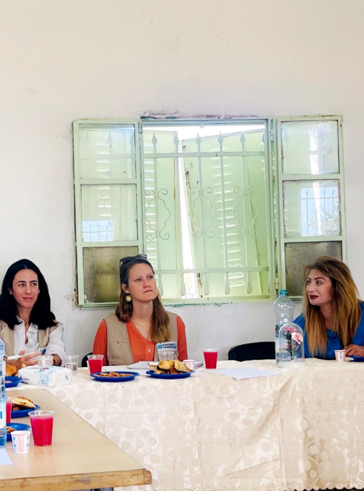  The Women’s Protection Committee in Masafer Bani Naem meets with an evaluation delegation from the United Nations
