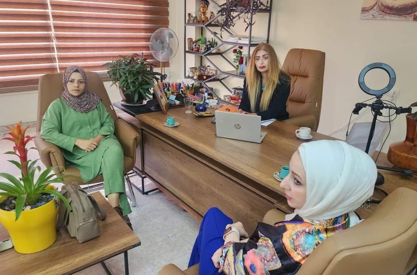  A delegation from the Association of Women Media Pioneers in Hebron  visits ADWAR