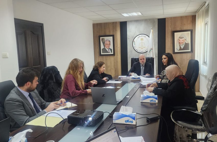  The Supreme Judicial Council holds a meeting of the Palestinian Alimony Fund Council
